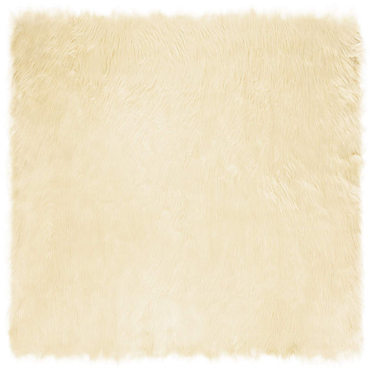 vidaXL Χαλί από τεχνητό πρόβειο δέρμα TAFALLA Κρεμ 120 x 120 cm