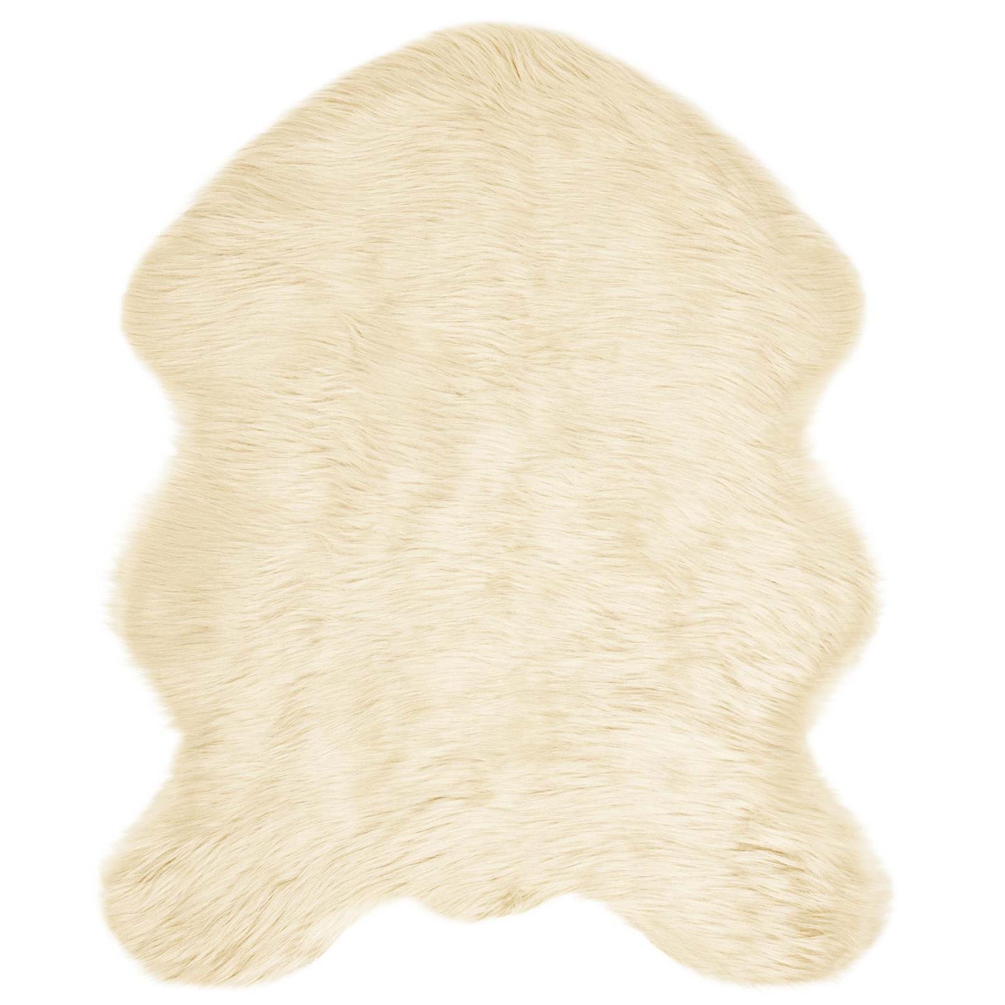 vidaXL Ψεύτικο Δέρμα Προβάτου Χαλί Tafalla Κρεμ 50 x 80 cm Πολυεστέρας