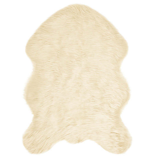 vidaXL Ψεύτικο Δέρμα Προβάτου Χαλί Tafalla Κρεμ 60 x 90 cm Πολυεστέρας