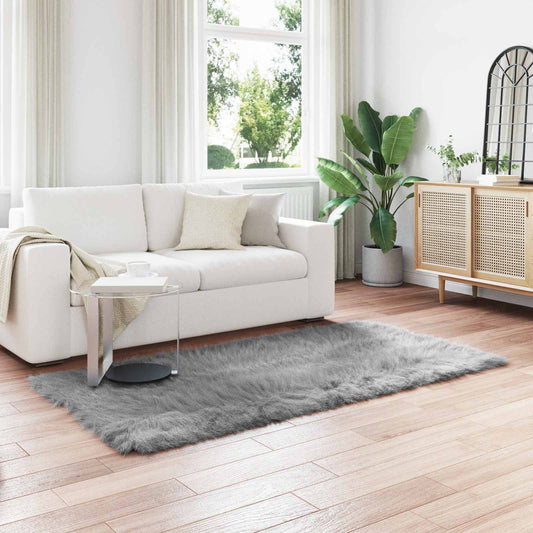 vidaXL Χαλί από τεχνητό πρόβειο δέρμα TAFALLA Γκρι 80 x 200 cm