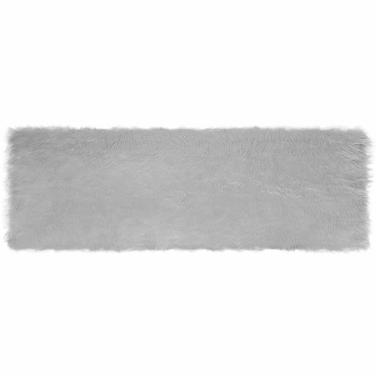 vidaXL Χαλί από τεχνητό πρόβειο δέρμα TAFALLA Γκρι 80 x 250 cm