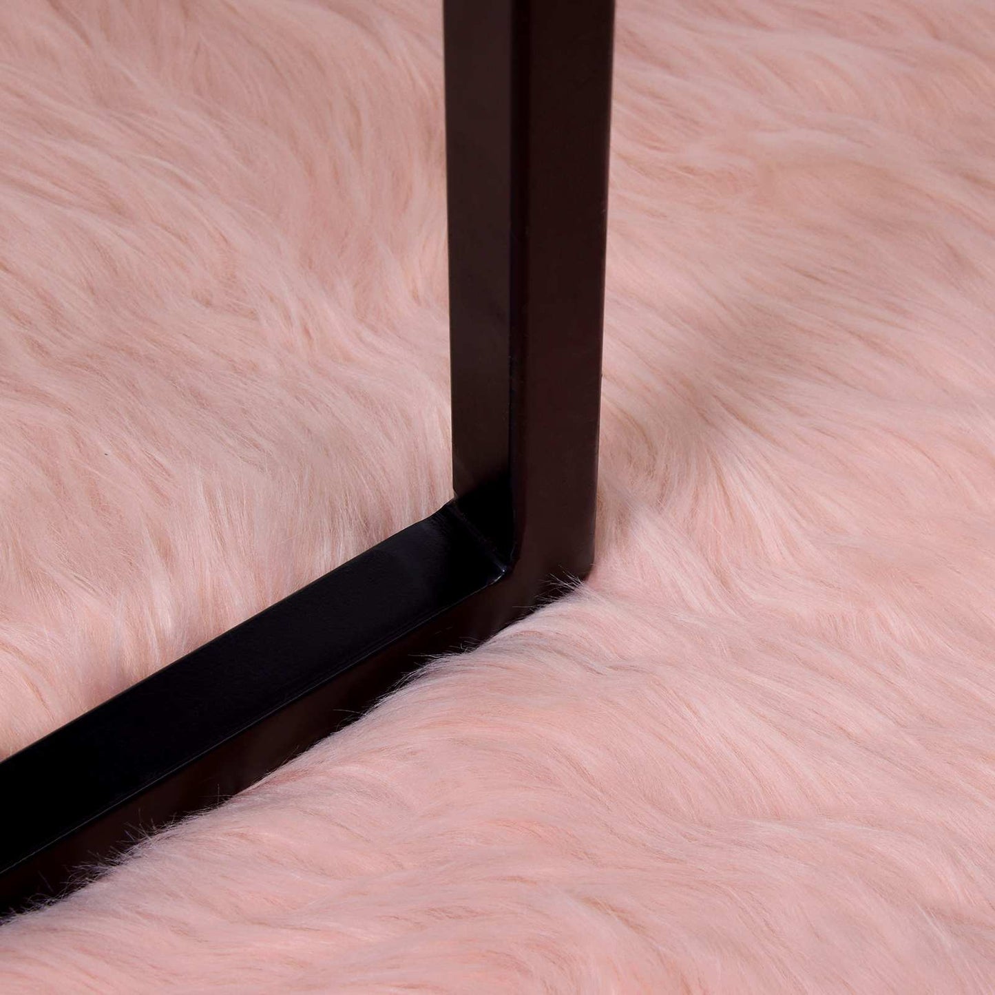 vidaXL Ψεύτικο Δέρμα Προβάτου Χαλί Tafalla Ροζ 160 x 230 cm