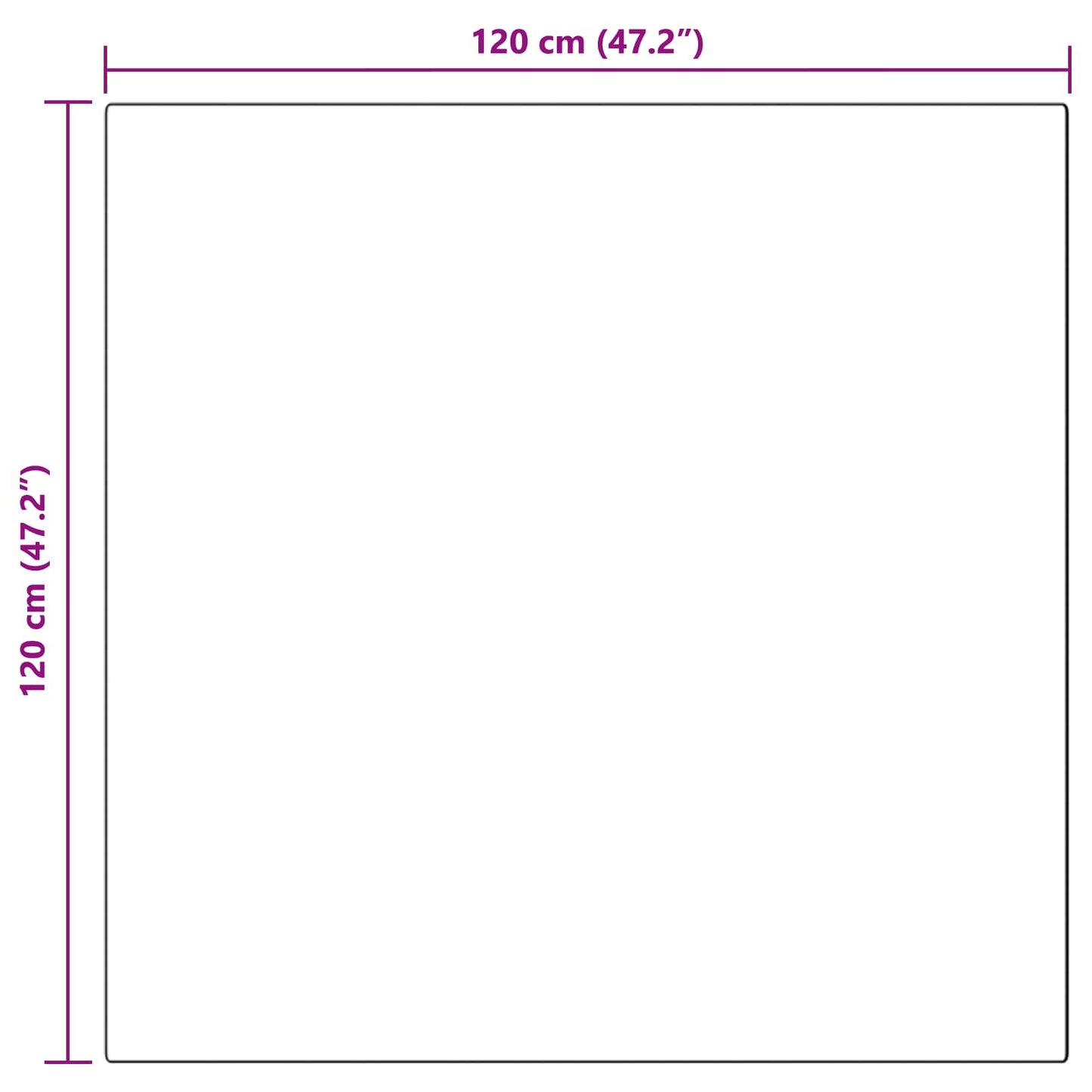 vidaXL Ψεύτικο Δέρμα Προβάτου Χαλί Tafalla Ανθρακί 120 x 120 cm