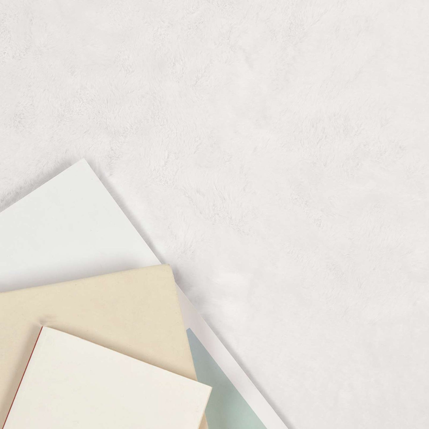 vidaXL Χαλιά Ψεύτικου Κουνελιού Olite Λευκό 100 x 200 cm Πολυεστέρας