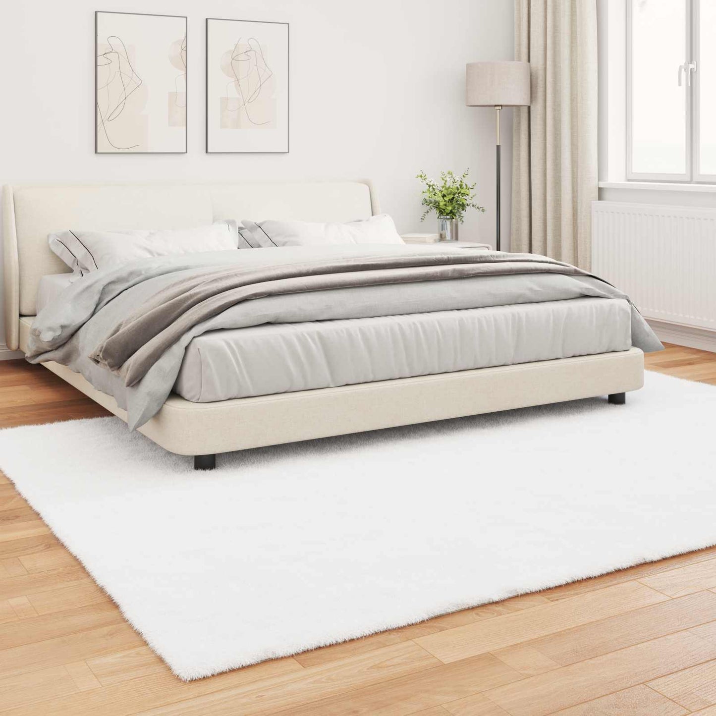 vidaXL Χαλιά Ψεύτικου Κουνελιού Olite Λευκό 200 x 280 εκ. Πολυεστέρας