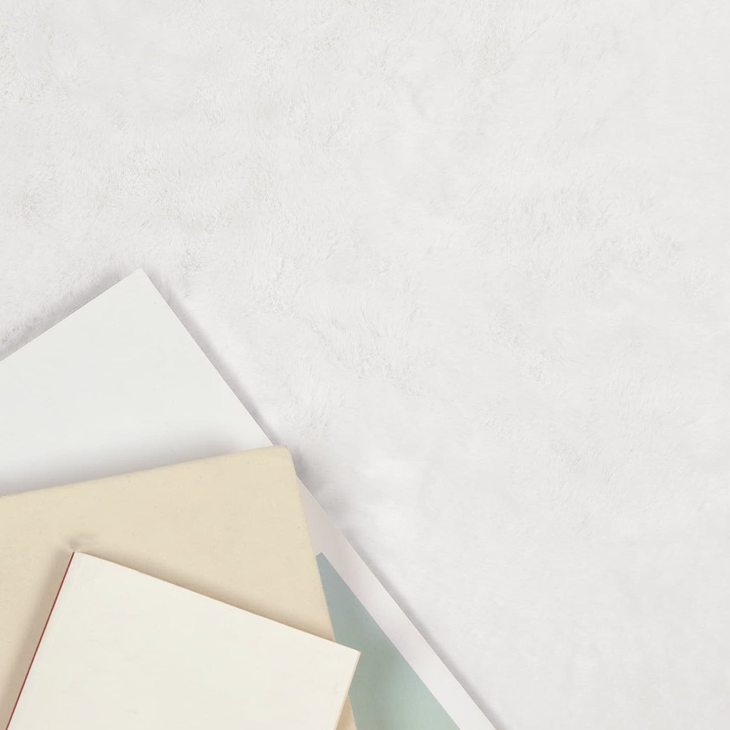 vidaXL Χαλιά Ψεύτικου Κουνελιού Olite Λευκό Ø 120 εκ. Πολυεστέρας