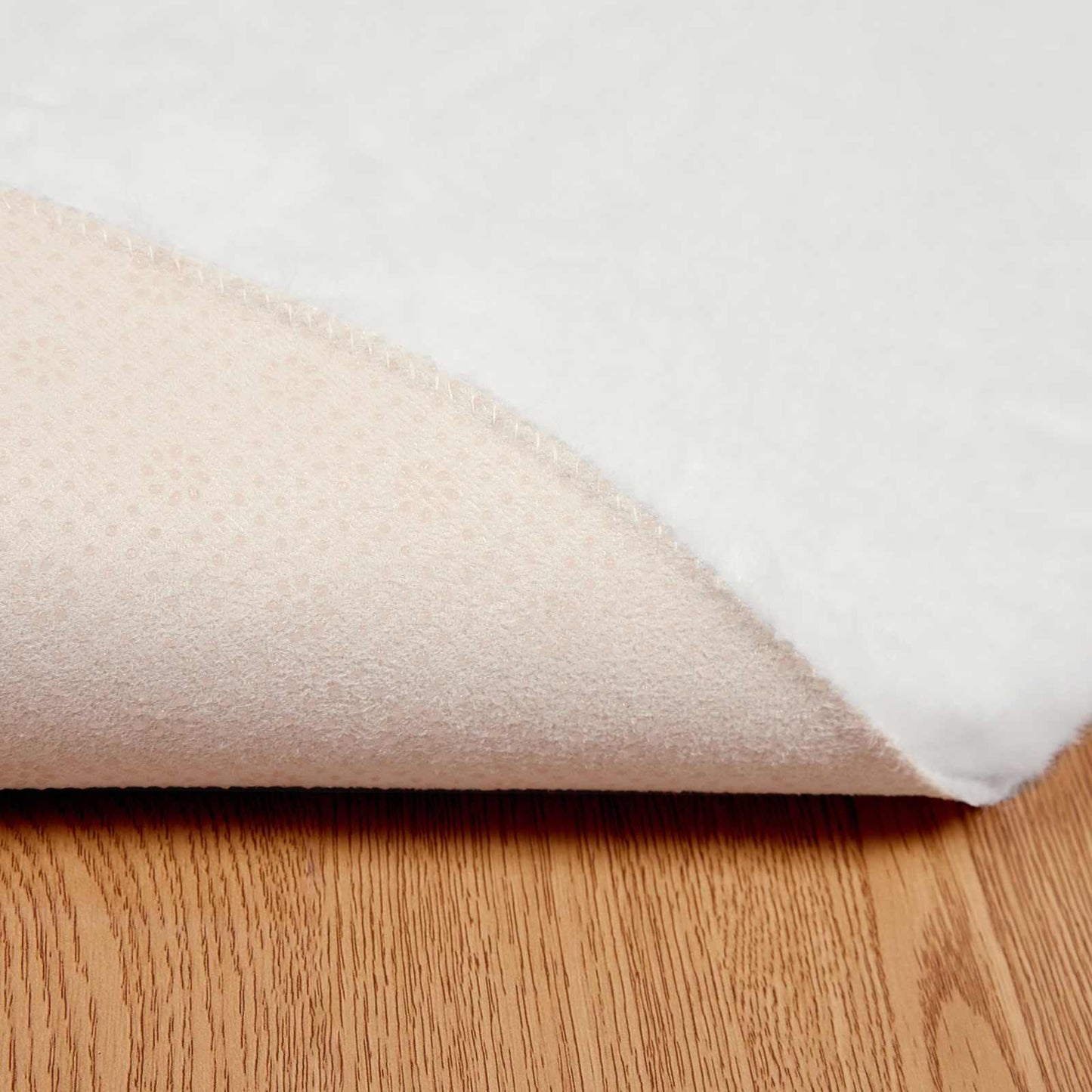 vidaXL Χαλιά Ψεύτικου Κουνελιού Olite Λευκό Ø 160 εκ. Πολυεστέρας