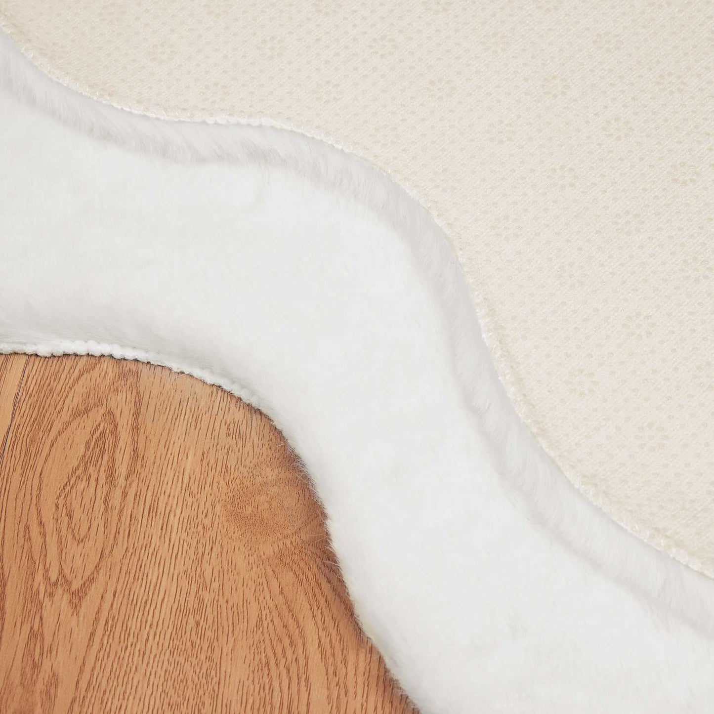 vidaXL Χαλιά Ψεύτικου Κουνελιού Olite Λευκό 50 x 80 cm Πολυεστέρας