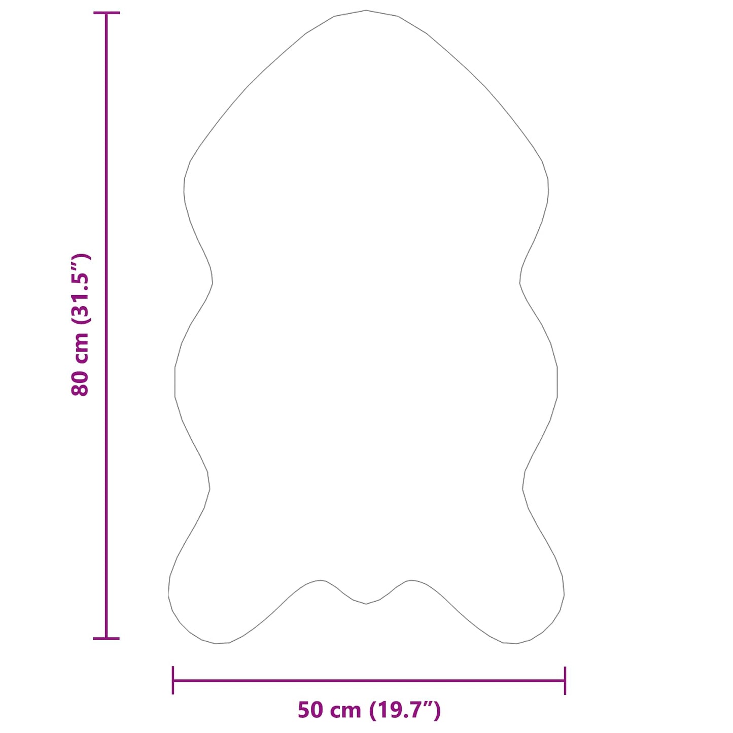 vidaXL Χαλιά Ψεύτικου Κουνελιού Olite Μπεζ 50 x 80 cm Πολυεστέρας