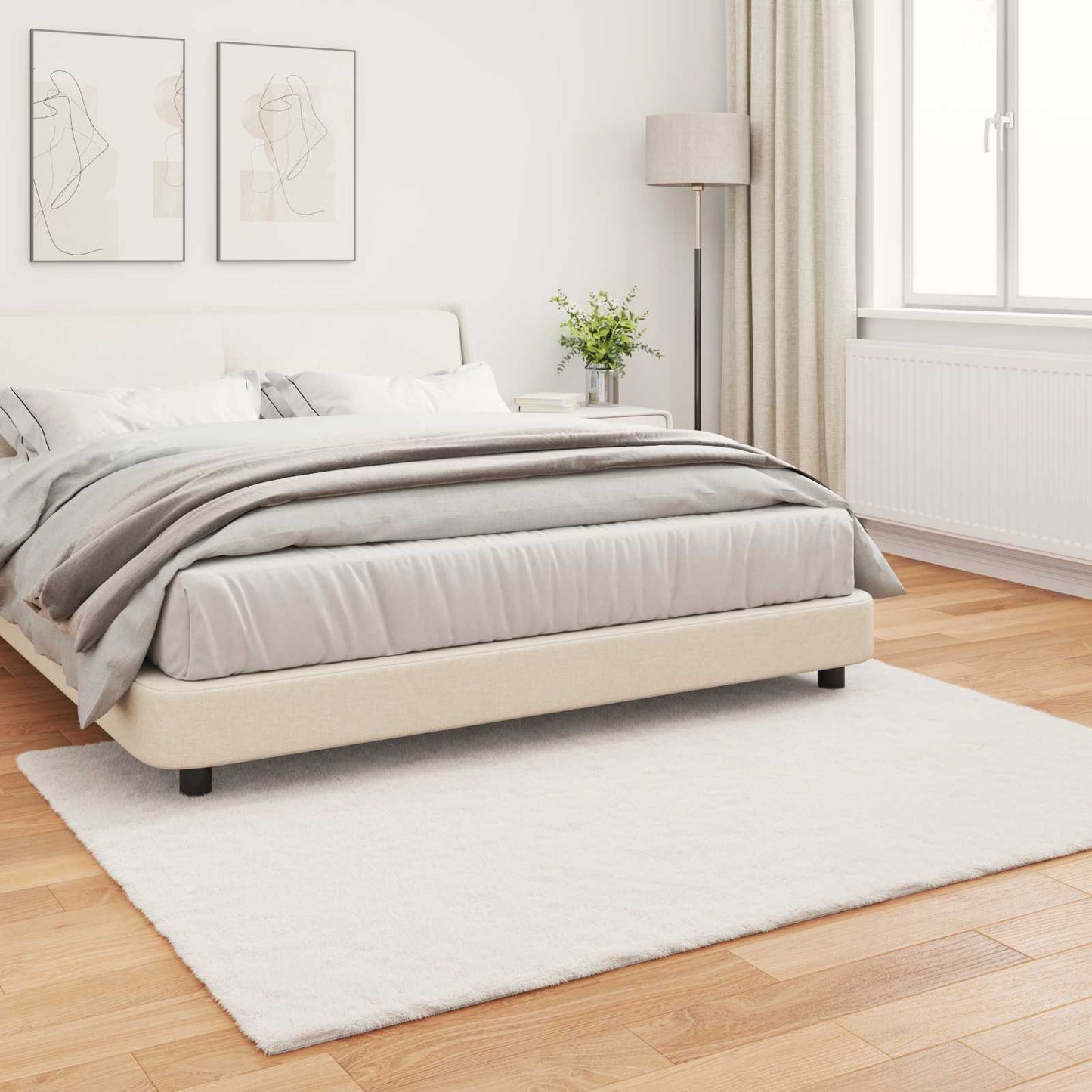 vidaXL Χαλιά Ψεύτικου Κουνελιού Olite Κρεμ 160 x 230 cm Πολυεστέρας