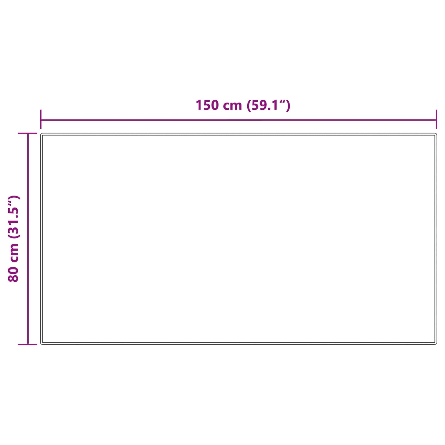 vidaXL Χαλιά Ψεύτικου Κουνελιού Olite Γκρι 80 x 150 cm Πολυεστέρας