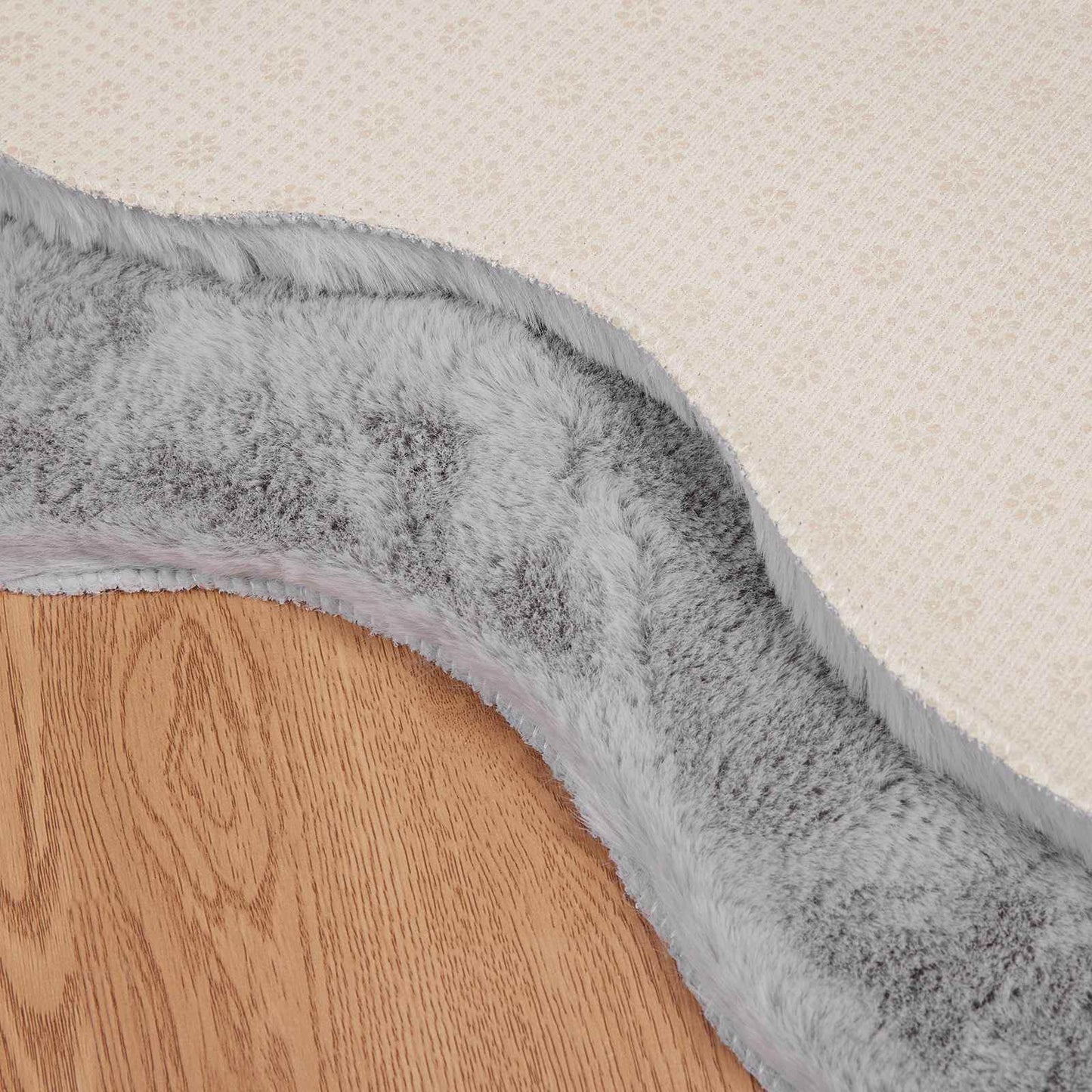 vidaXL Χαλιά Ψεύτικου Κουνελιού Olite Γκρι 80 x 120 cm Πολυεστέρας