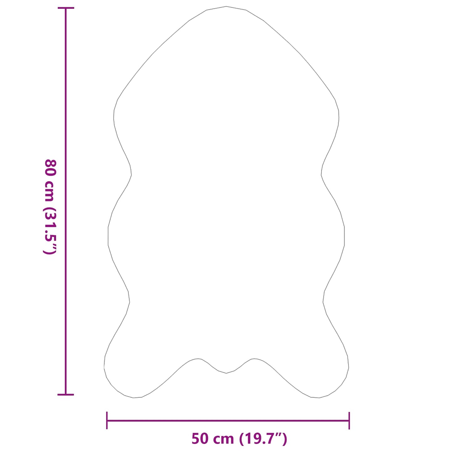 vidaXL Χαλιά Ψεύτικου Κουνελιού Olite Ροζ 50 x 80 cm Πολυεστέρας