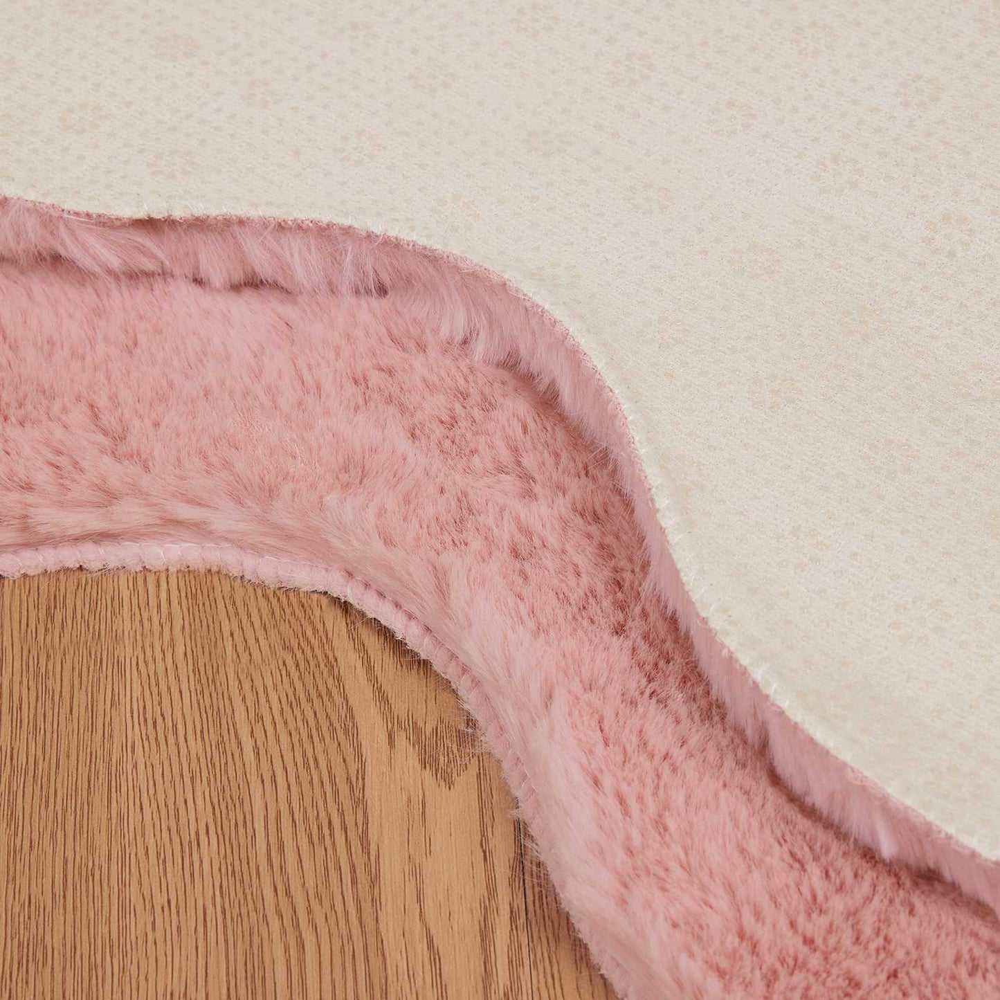 vidaXL Χαλιά Ψεύτικου Κουνελιού Olite Ροζ 60 x 90 cm Πολυεστέρας