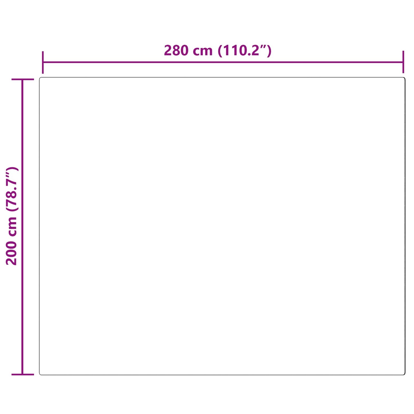 vidaXL Χαλιά Ψεύτικου Κουνελιού Olite Μαύρο 200 x 280 εκ. Πολυεστέρας