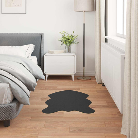 vidaXL Χαλιά Ψεύτικου Κουνελιού Olite Μαύρο 60 x 90 cm Πολυεστέρας