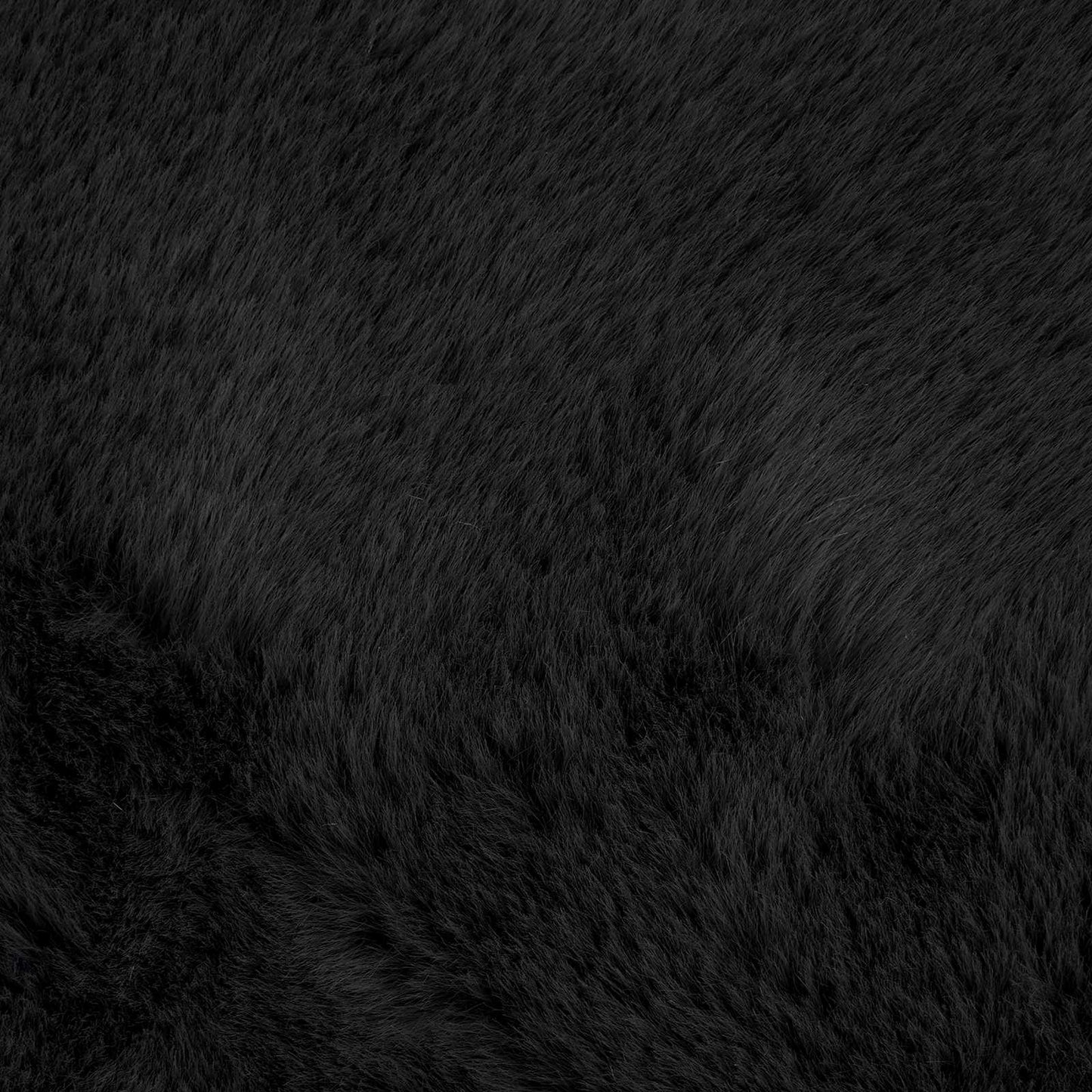 vidaXL Χαλιά Ψεύτικου Κουνελιού Olite Μαύρο 60 x 90 cm Πολυεστέρας