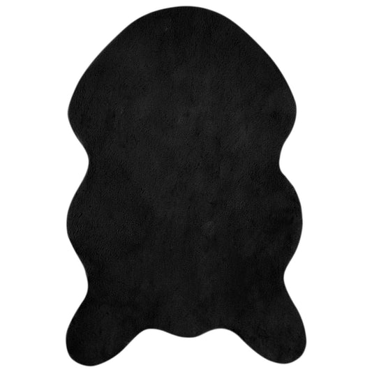 vidaXL Χαλιά Ψεύτικου Κουνελιού Olite Μαύρο 60 x 90 cm Πολυεστέρας