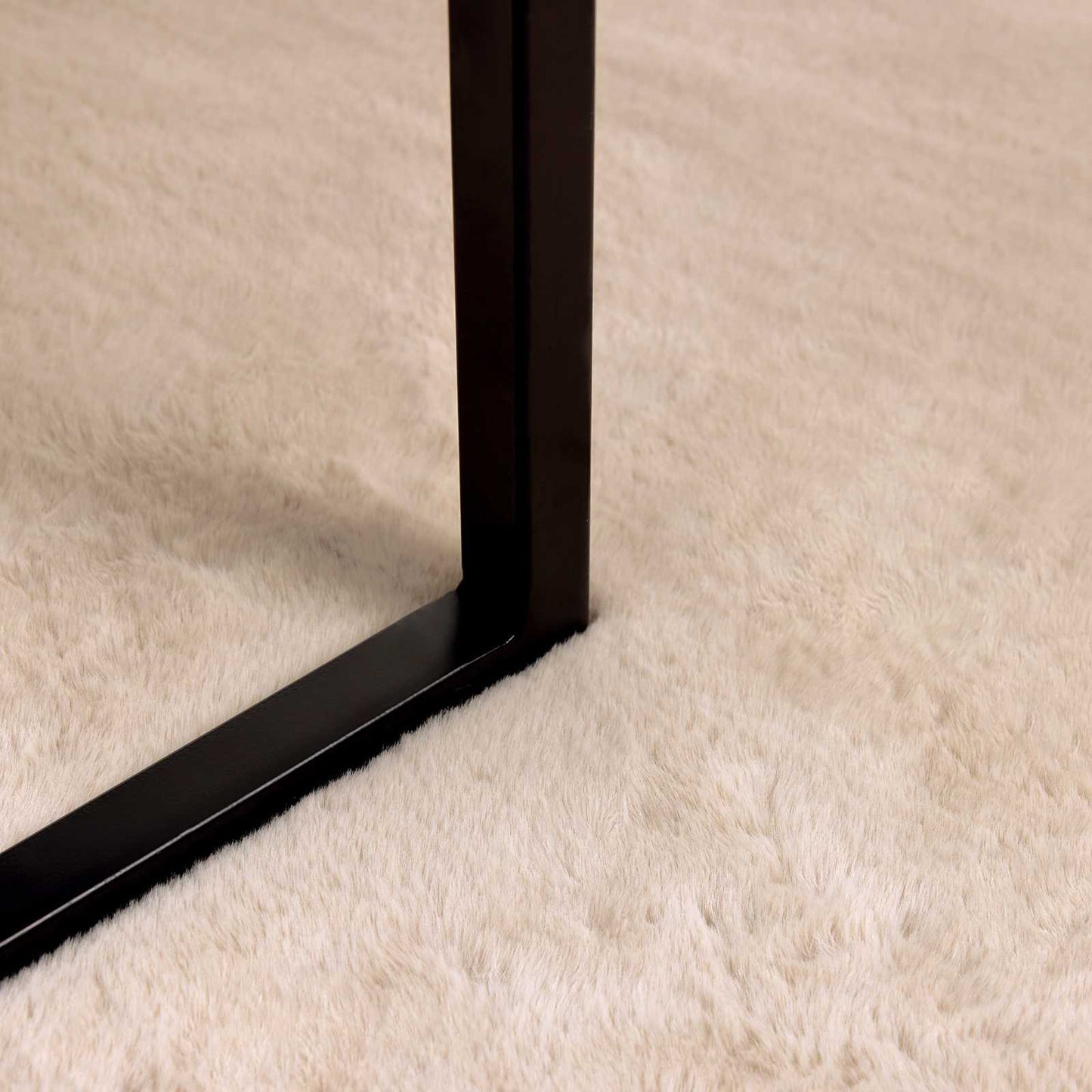 vidaXL Χαλιά Ψεύτικου Κουνελιού Olite Taupe 160 x 160 cm Πολυεστέρας