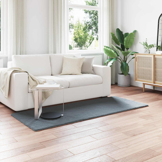 vidaXL Χαλιά Ψεύτικου Κουνελιού Olite Ανθρακί 80 x 200 cm Πολυεστέρας