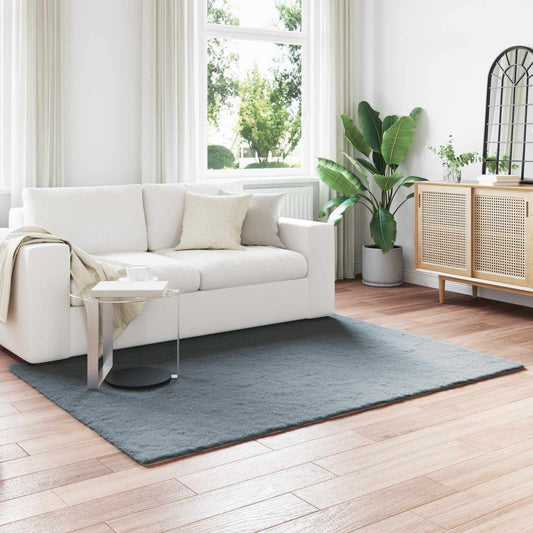 vidaXL Χαλιά Ψεύτικου Κουνελιού Olite Ανθρακί 160 x 230 cm Πολυεστέρας