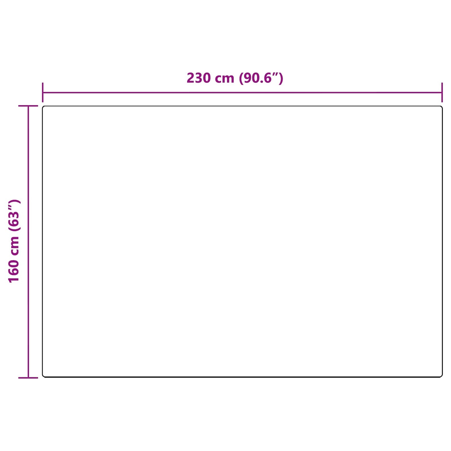 vidaXL Χαλιά Ψεύτικου Κουνελιού Olite Ανθρακί 160 x 230 cm Πολυεστέρας