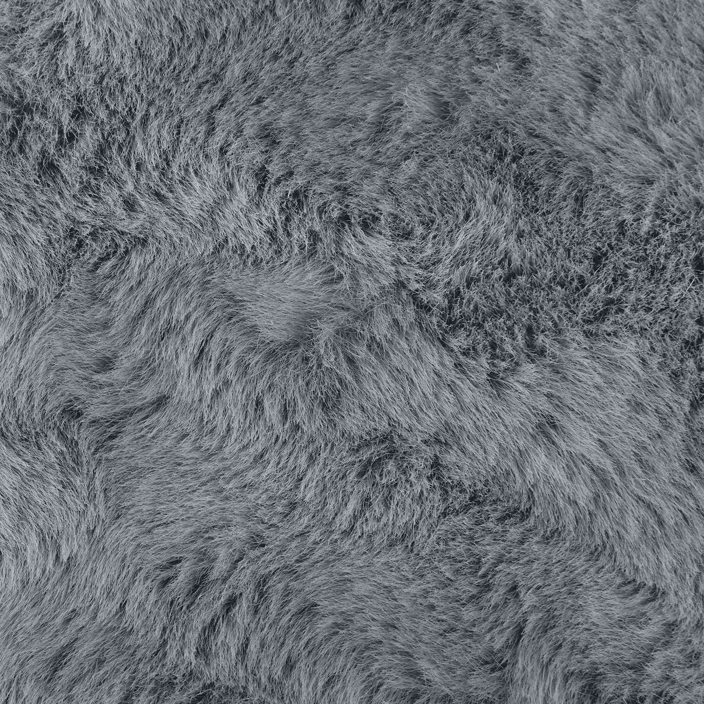 vidaXL Χαλιά Ψεύτικου Κουνελιού Olite Ανθρακί 240 x 240 cm Πολυεστέρας