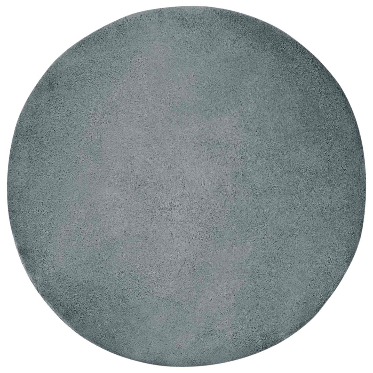 vidaXL Χαλιά Ψεύτικου Κουνελιού Olite Ανθρακί Ø 120 εκ. Πολυεστέρας