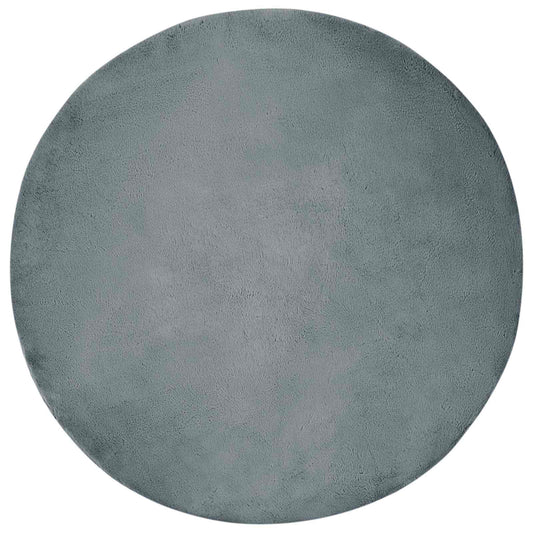 vidaXL Χαλιά Ψεύτικου Κουνελιού Olite Ανθρακί Ø 120 εκ. Πολυεστέρας