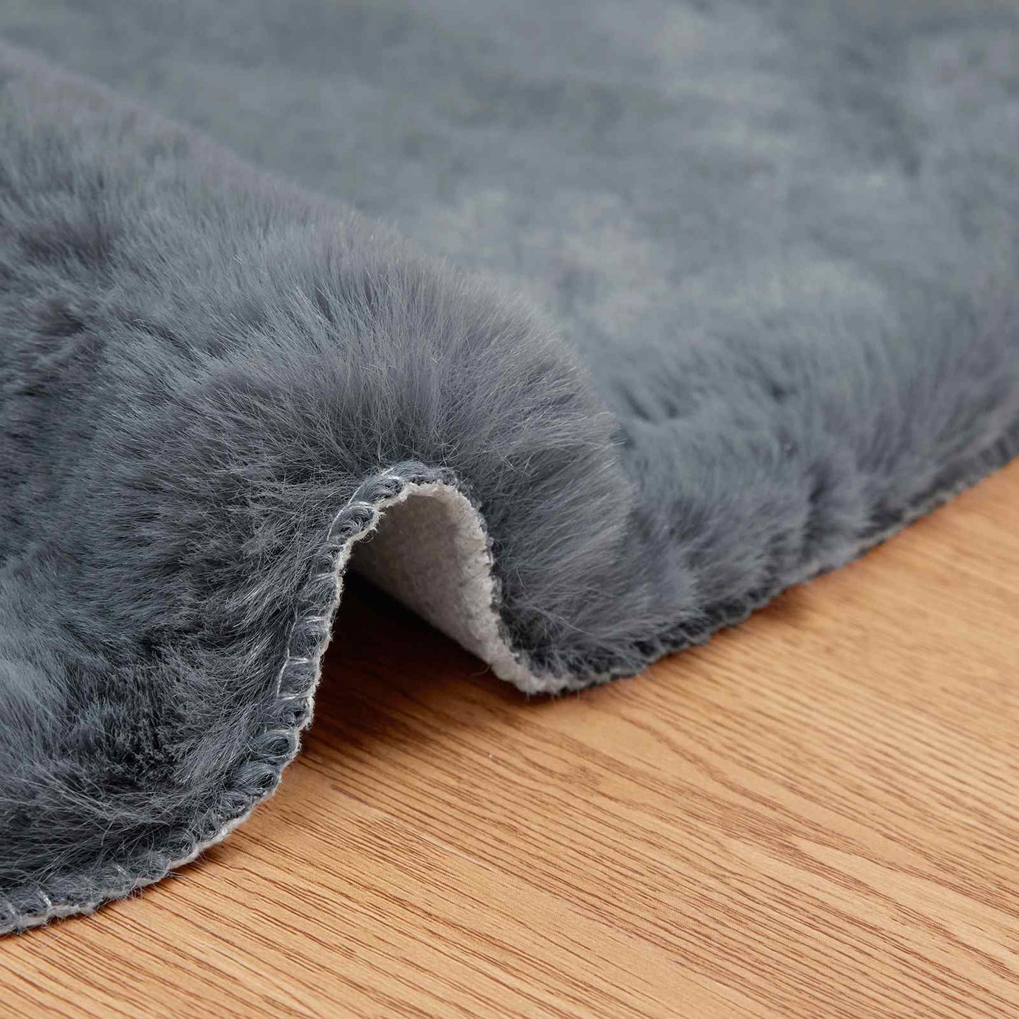 vidaXL Χαλιά Ψεύτικου Κουνελιού Olite Ανθρακί 60 x 90 cm Πολυεστέρας