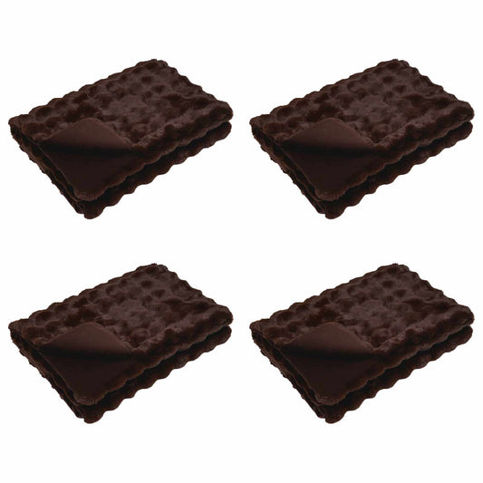 vidaXL Ψεύτικη κουβέρτα από κουνέλι 4 pcs Καμηλοπάρδαλη 220 x 240 cm