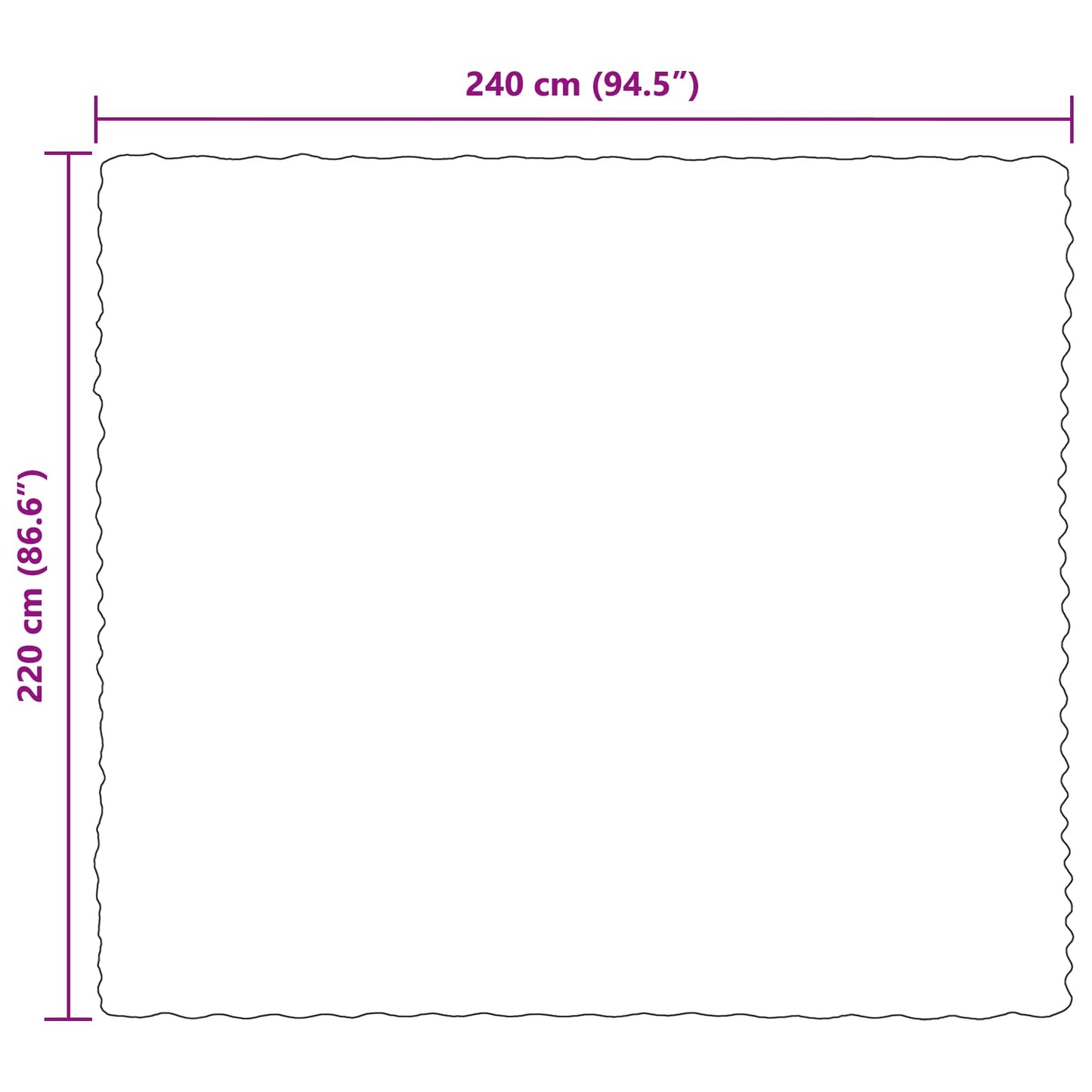 vidaXL Ψεύτικη κουβέρτα από κουνέλι 4 pcs Σκούρο Γκρι 220 x 240 cm