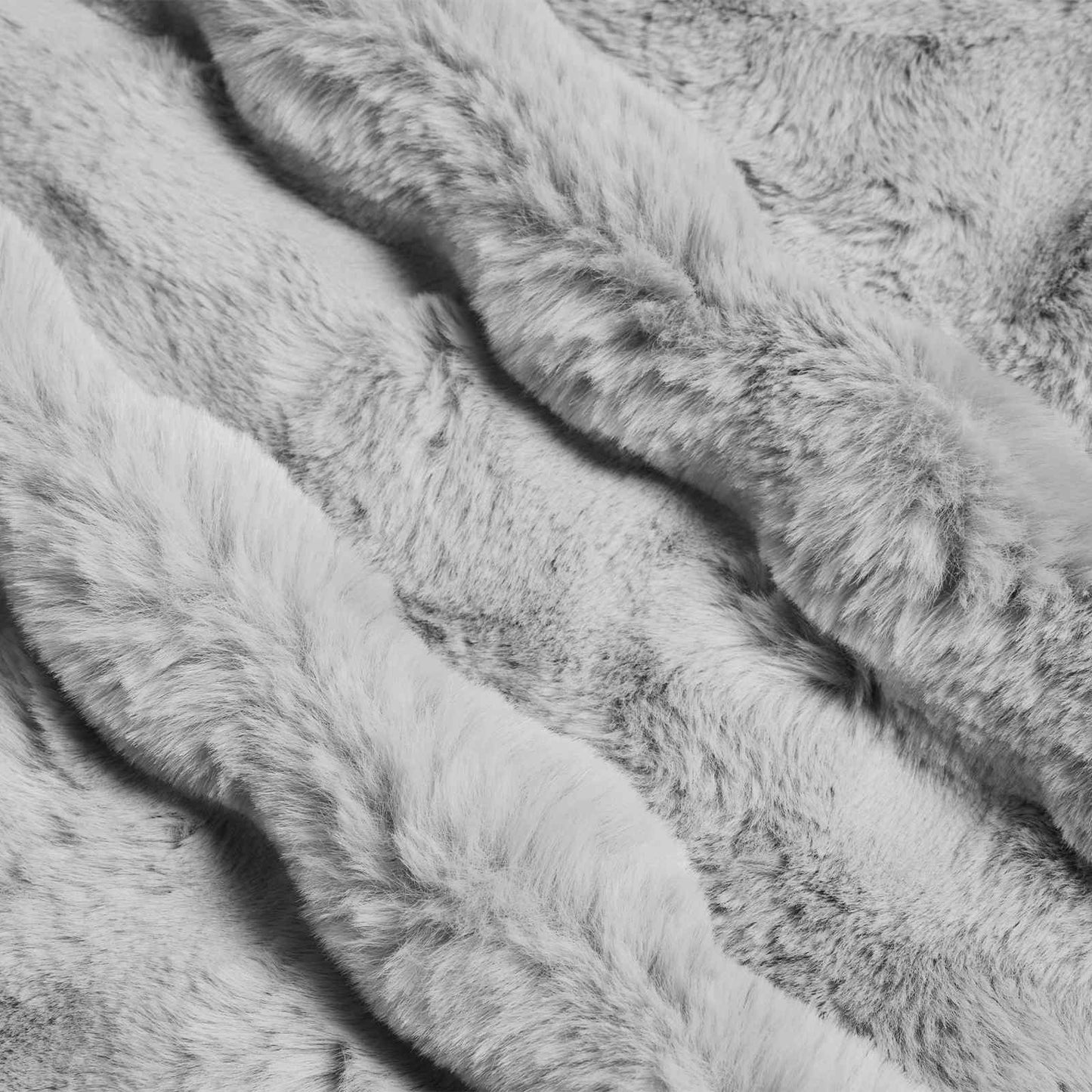 vidaXL Ψεύτικη κουβέρτα από κουνέλι 4 pcs Γκρι 220 x 240 cm