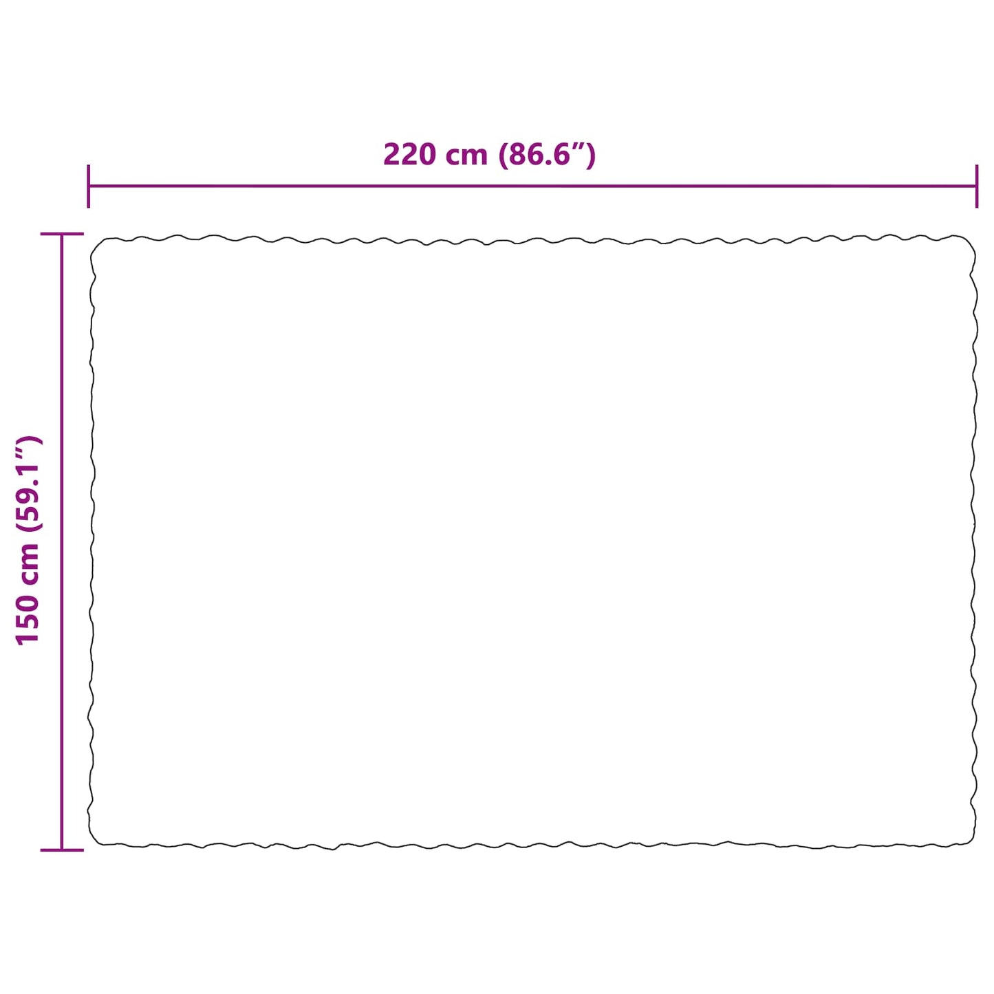 vidaXL Ψεύτικη κουβέρτα από κουνέλι 4 pcs Λευκό 150 x 220 cm