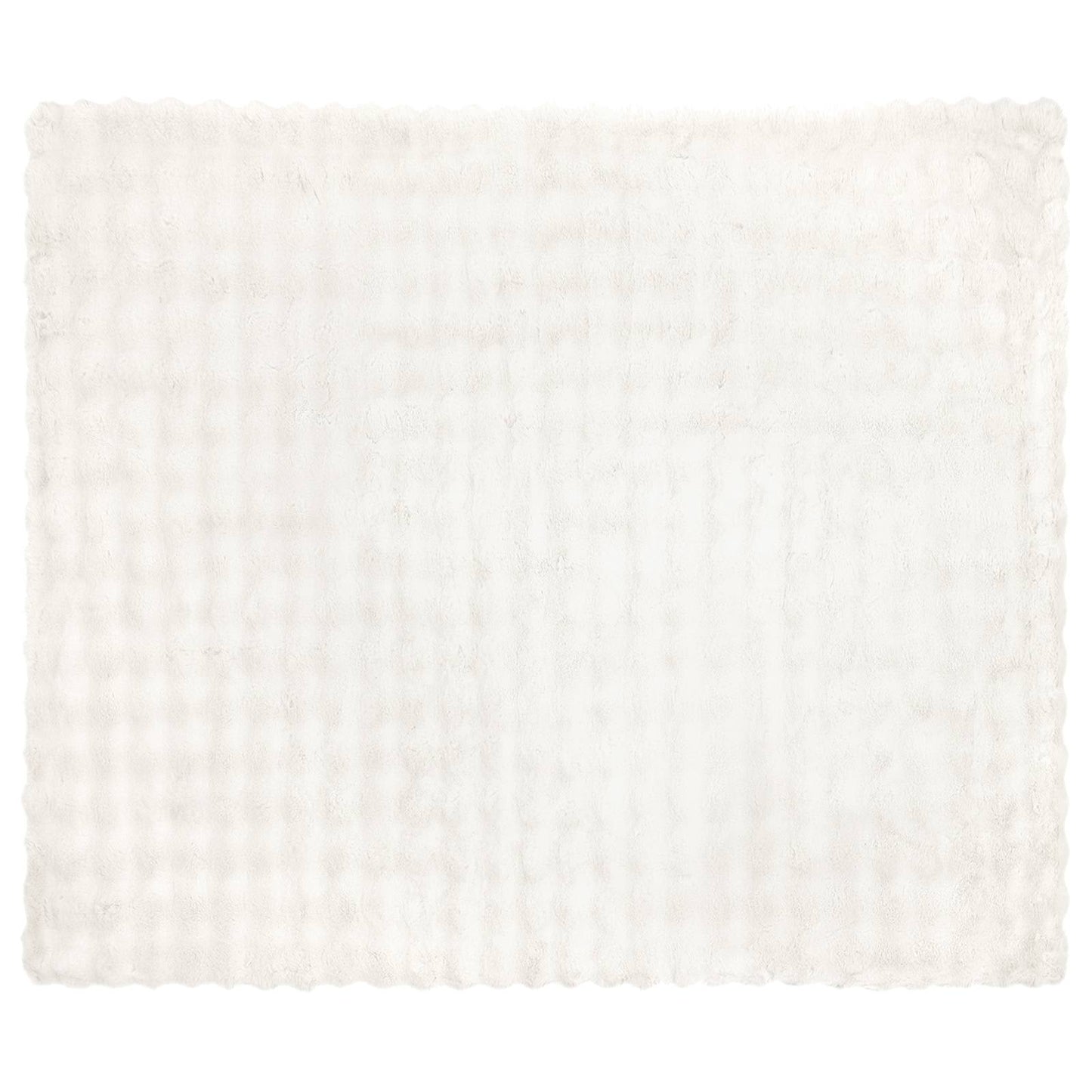 vidaXL Ψεύτικη κουβέρτα από κουνέλι 4 pcs Λευκό 240 x 270 εκ.