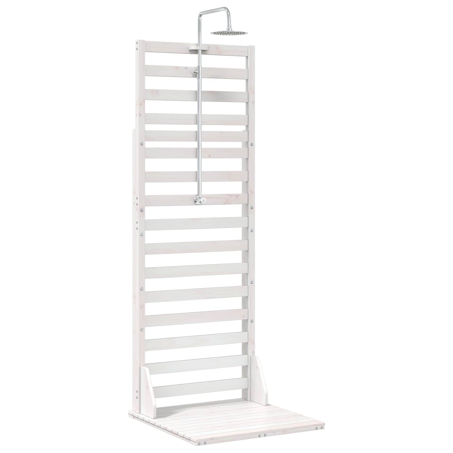 vidaXL Εξωτερικό ντους 225 cm Μασίφ ξύλο πεύκου και ανοξείδωτο ατσάλι