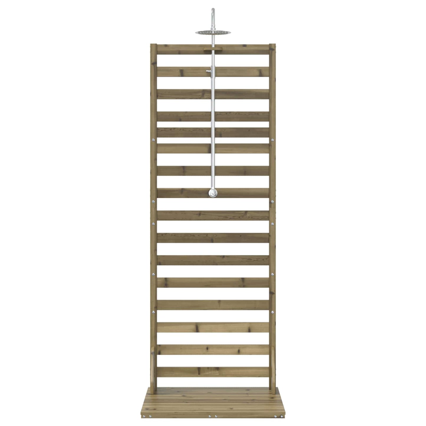vidaXL Εξωτερικό ντους 225 cm Εμποτισμένο πεύκο και ανοξείδωτο ατσάλι