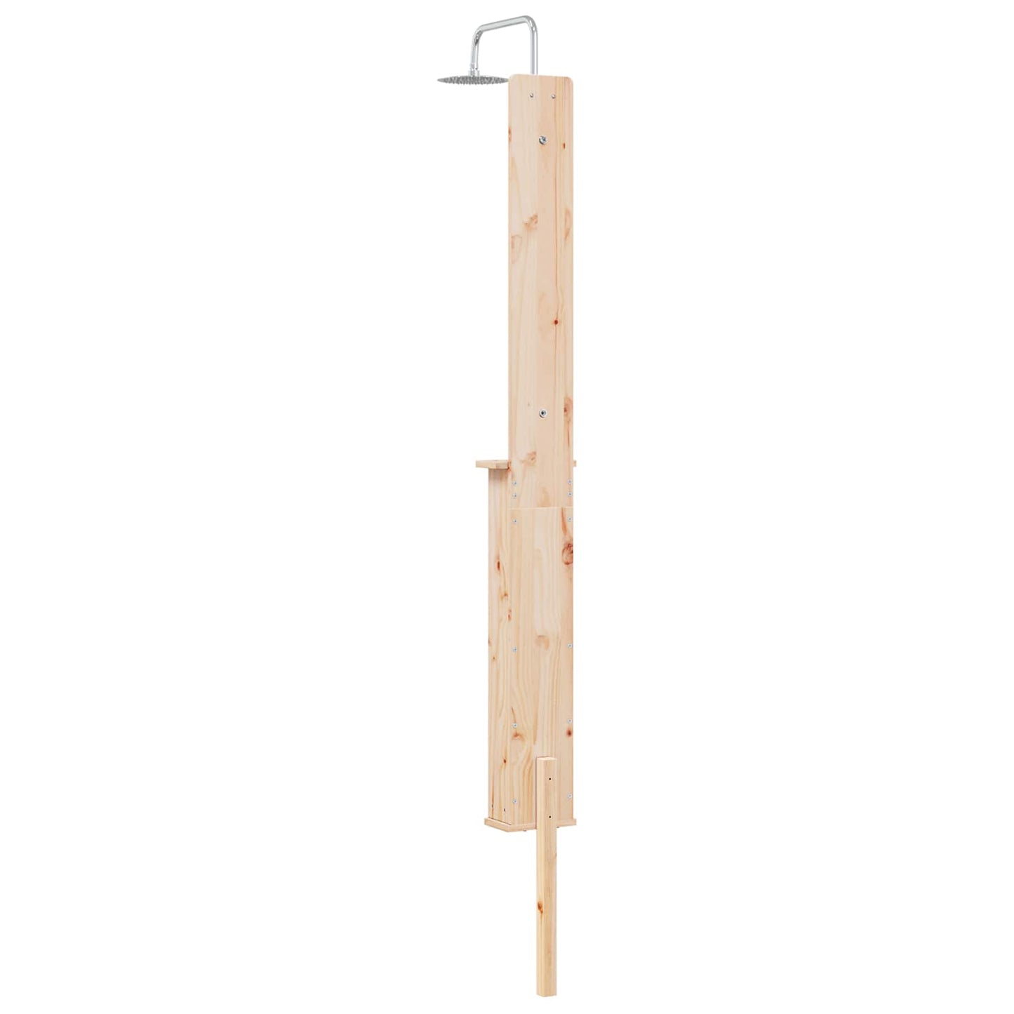 vidaXL Εξωτερικό ντους 246 cm Μασίφ ξύλο πεύκου και ανοξείδωτο ατσάλι