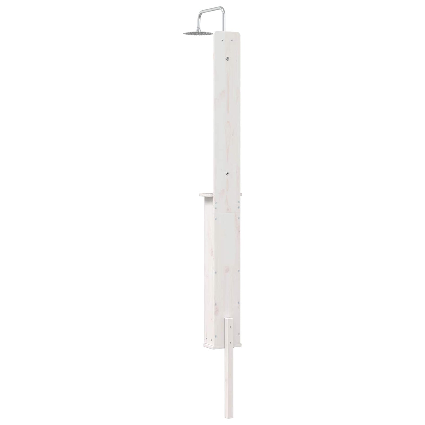 vidaXL Εξωτερικό ντους 246 cm Μασίφ ξύλο πεύκου και ανοξείδωτο ατσάλι