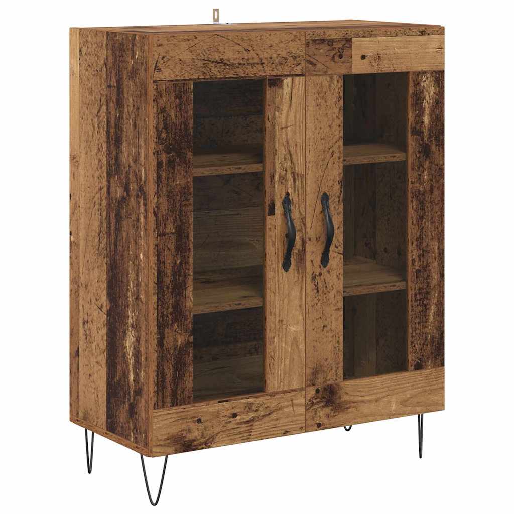 vidaXL Highboard Παλιό Ξύλο 69,5 x 34 x 180 εκ. Επεξεργασμένο ξύλο