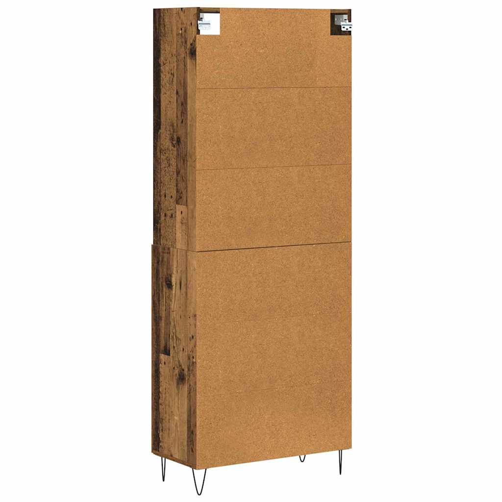 vidaXL Highboard 2 pcs Παλιό ξύλο Επεξεργασμένο ξύλο