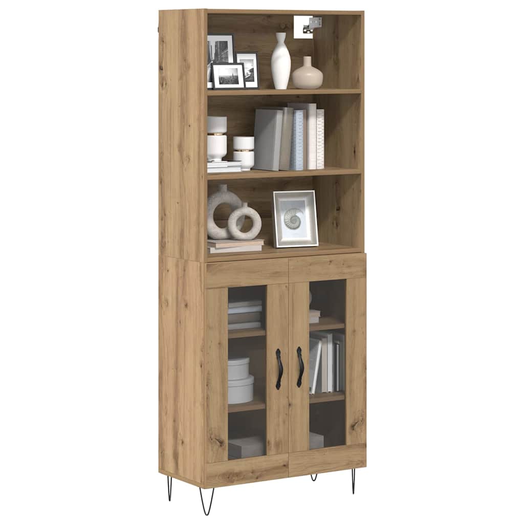 vidaXL Highboard 2 pcs Artisan Oak Επεξεργασμένο ξύλο