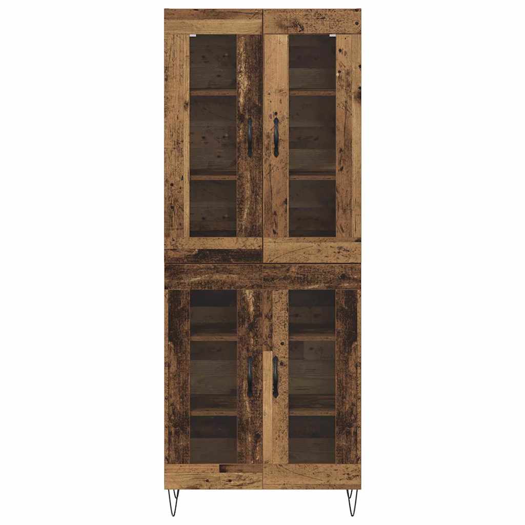 vidaXL Highboard Παλιό Ξύλο 69,5 x 34 x 180 εκ. Επεξεργασμένο ξύλο