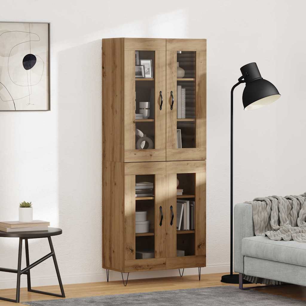 vidaXL Highboard Artisan Oak 69,5 x 34 x 180 εκ. Επεξεργασμένο ξύλο