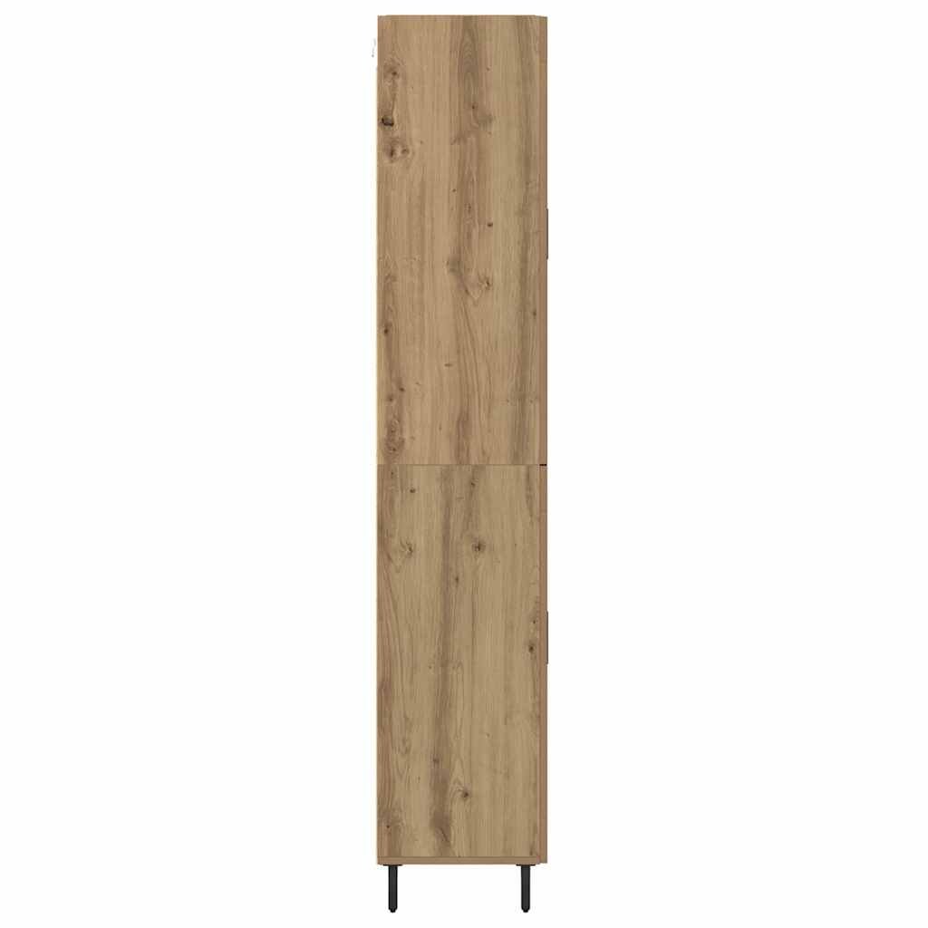 vidaXL Highboard 2 pcs Artisan Oak Σύνθετο Ξύλο και Γυαλί