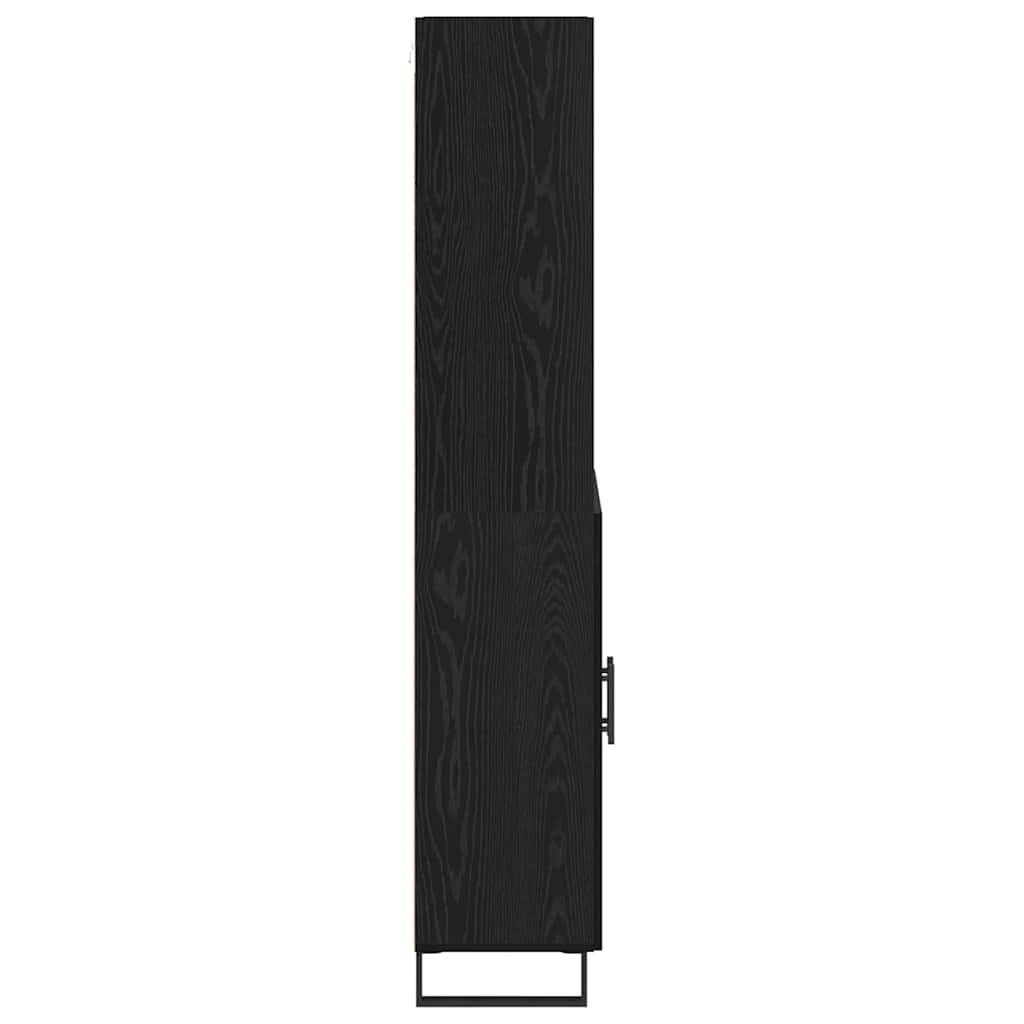 vidaXL Highboard Μαύρη Οξυά 69,5 x 34 x 180 εκ. Επεξεργασμένο ξύλο