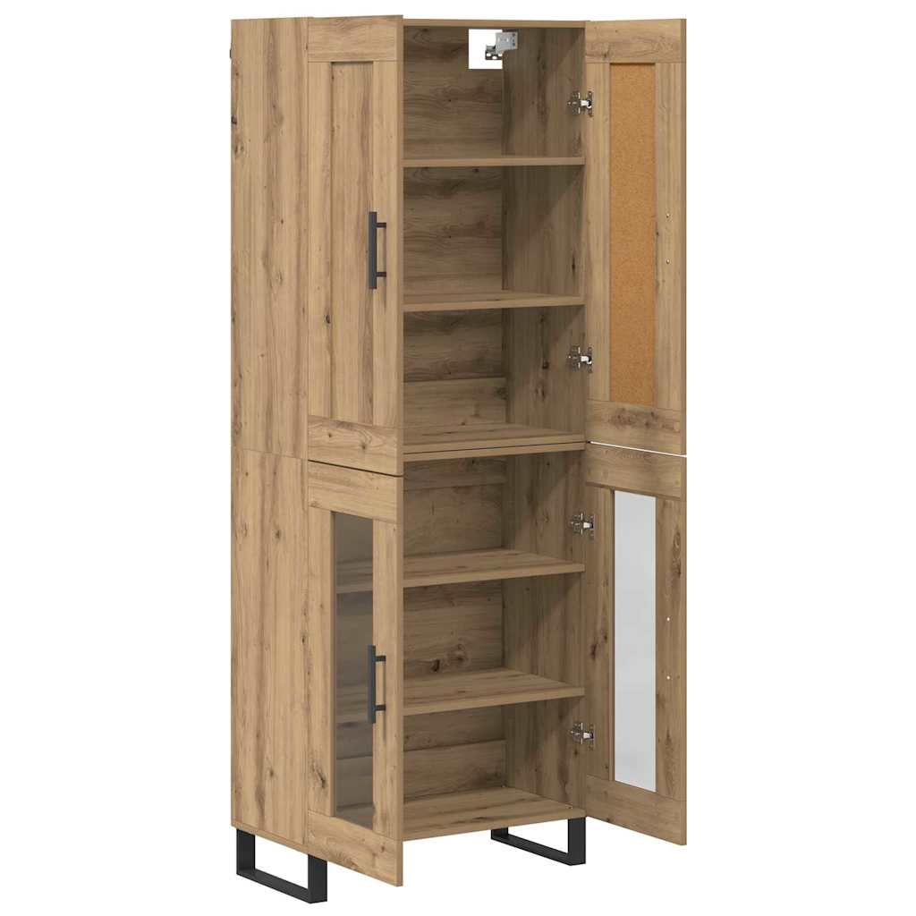 vidaXL Highboard Artisan Oak 69,5 x 34 x 180 εκ. Επεξεργασμένο ξύλο