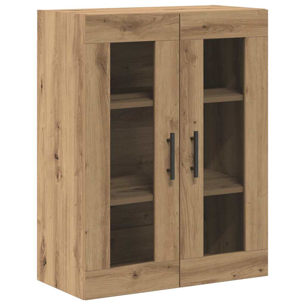 vidaXL Highboard 2 pcs Artisan Oak Σύνθετο Ξύλο και Γυαλί