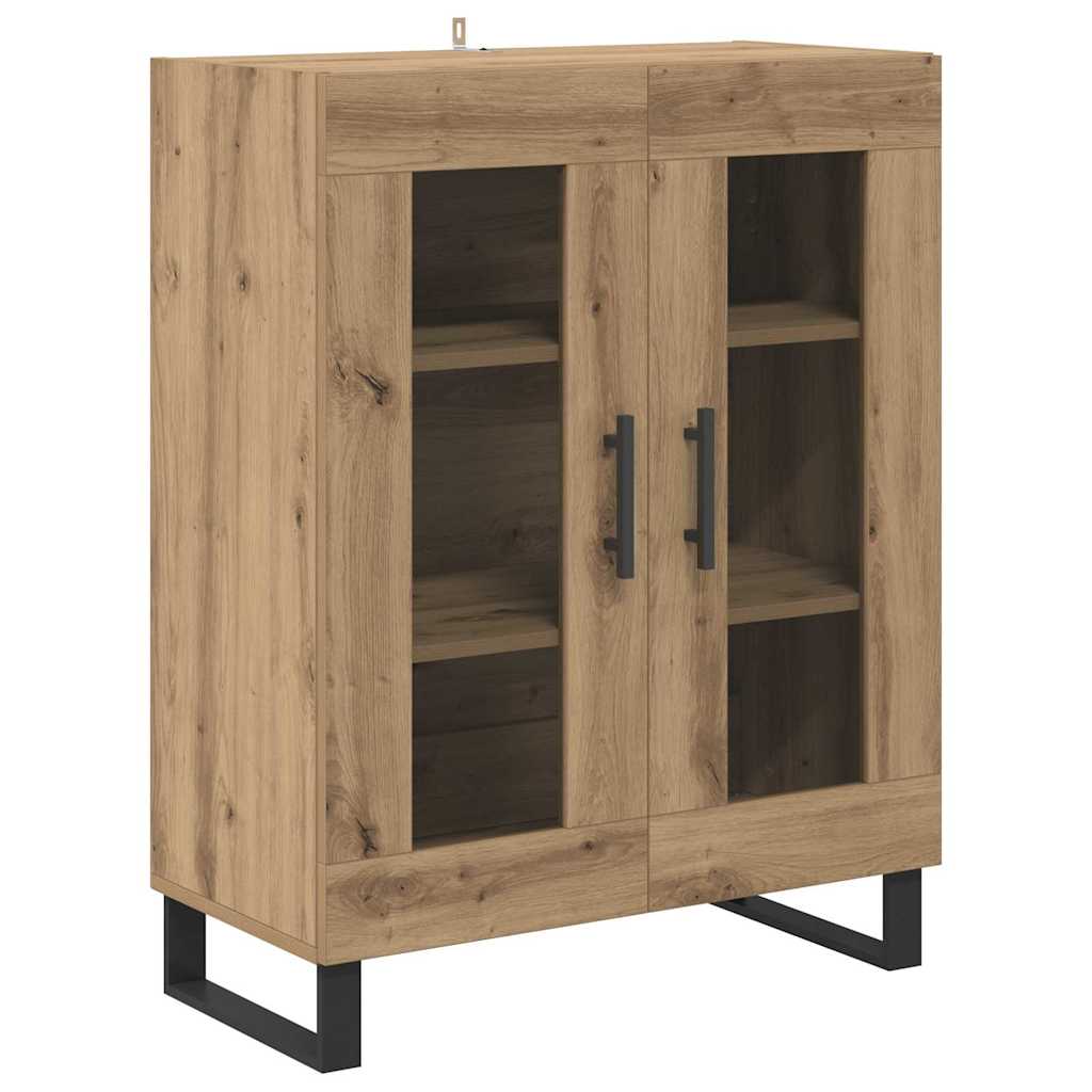 vidaXL Highboard 2 pcs Artisan Oak Σύνθετο Ξύλο και Γυαλί