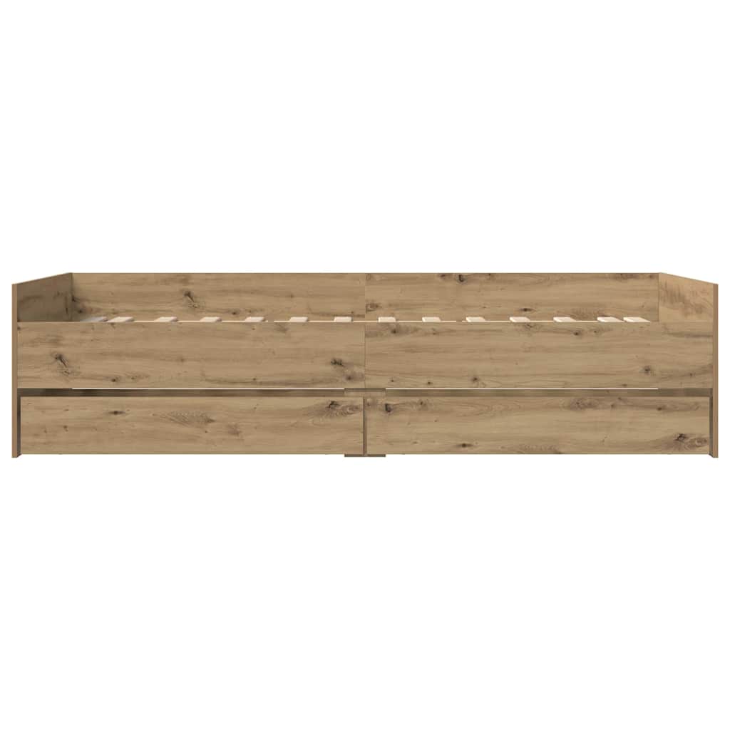 vidaXL Σκελετός Κρεβατιού με συρτάρι Artisan Oak 100 x 200 cm